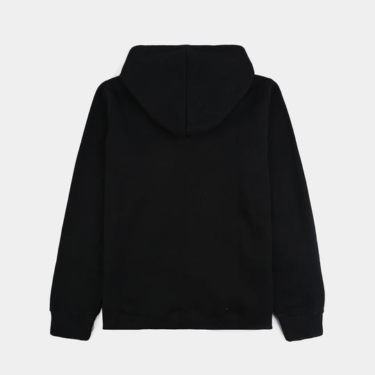 Teens Girls Fleece Jacket SOLID-BLACK