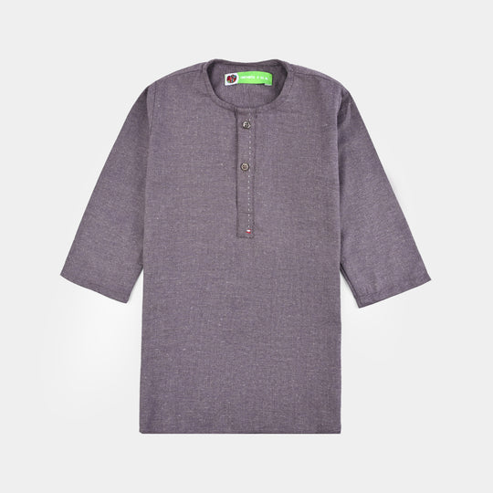 Infant Boys Poly Viscose Suit (Contrast Stitch)-GREY
