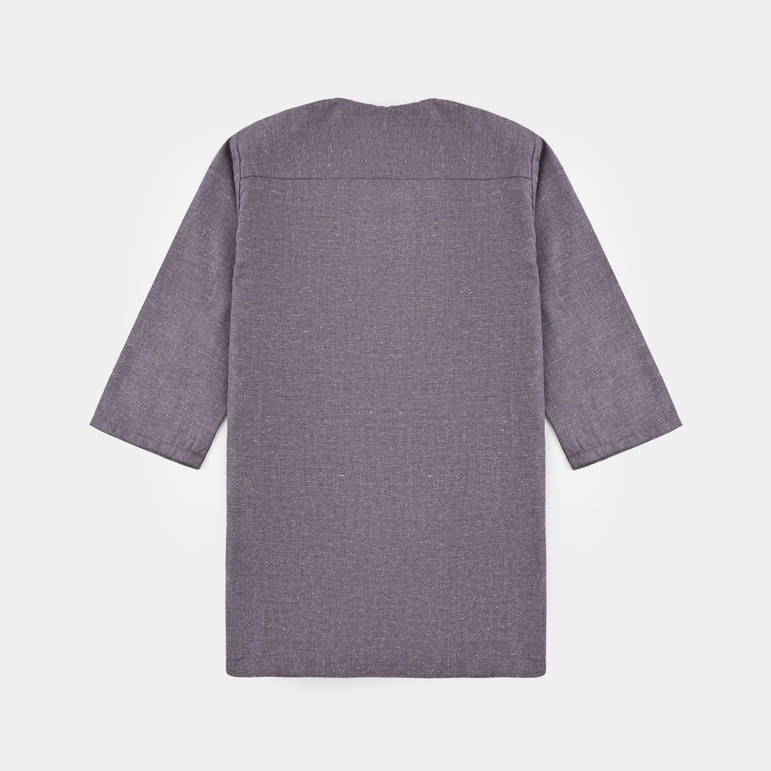 Infant Boys Poly Viscose Suit (Contrast Stitch)-GREY
