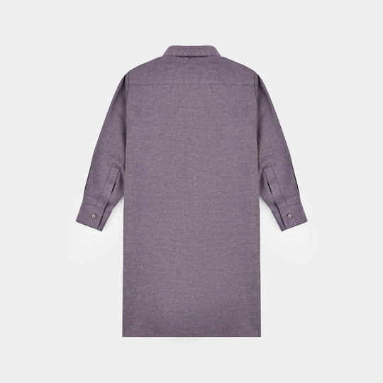 Boys Poly Viscose Suit (Contrast Stitch)-GREY