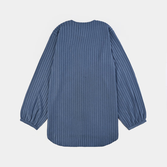 Teens Girls Poly Viscose CO-Ord Cloudy-Antique Blue