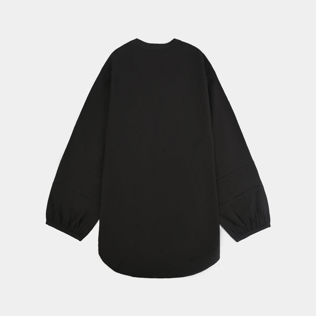 Teens Girls Poly Cotton Casual Top Black Beauty-BLACK
