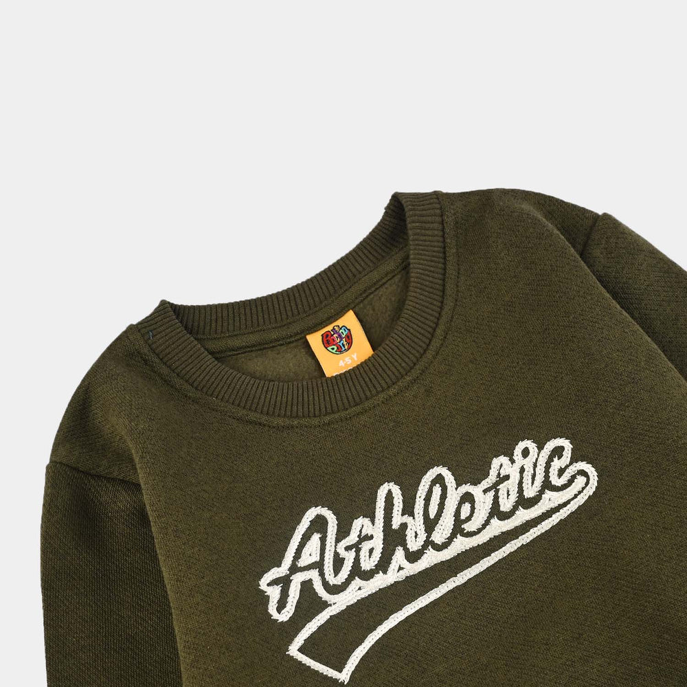 Boys Cotton Interlock Sweatshirt ATHLETIC-Green