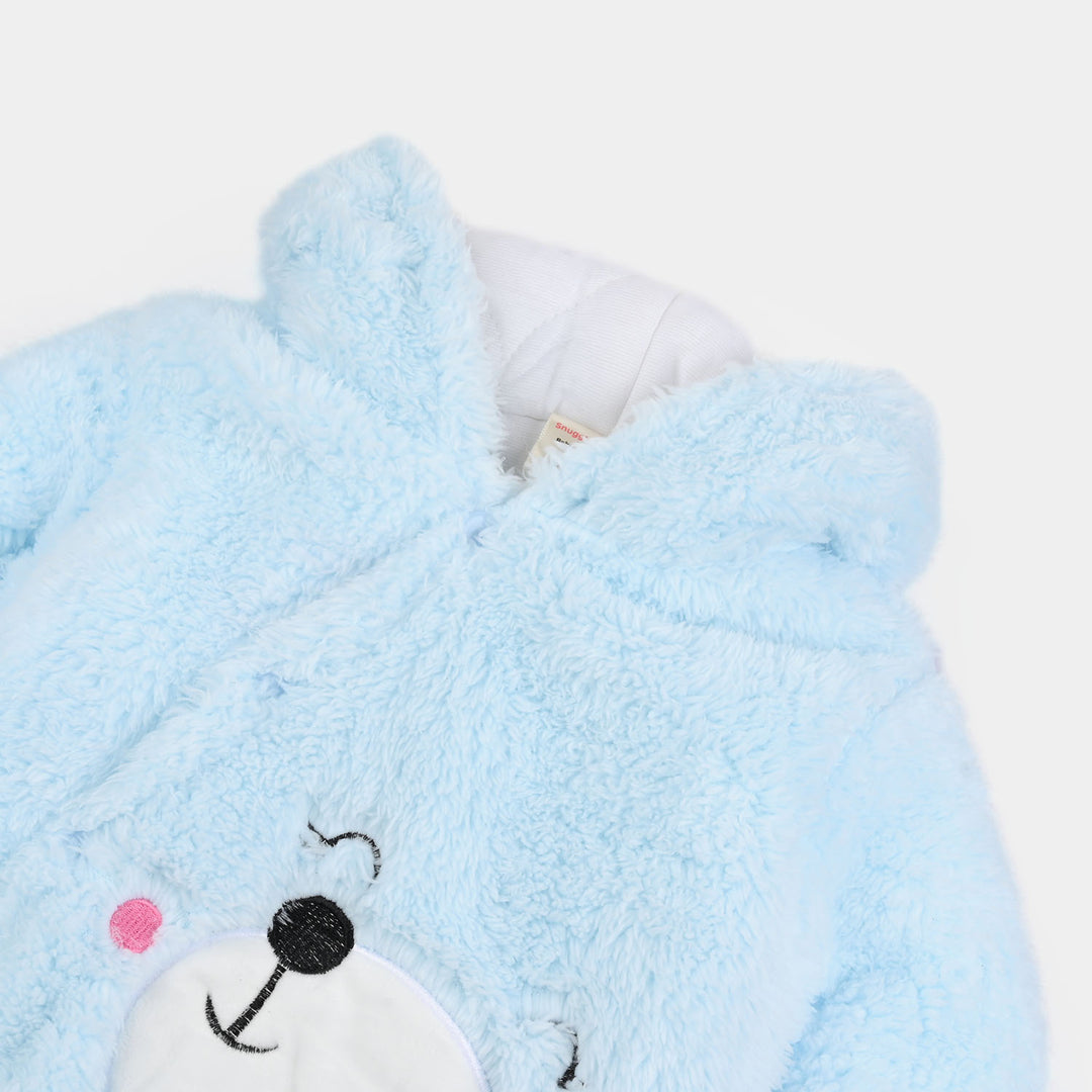 Infant Unisex Faux fur Romper-Blue