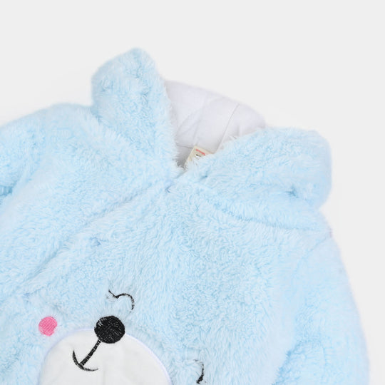 Infant Unisex Faux fur Romper-Blue