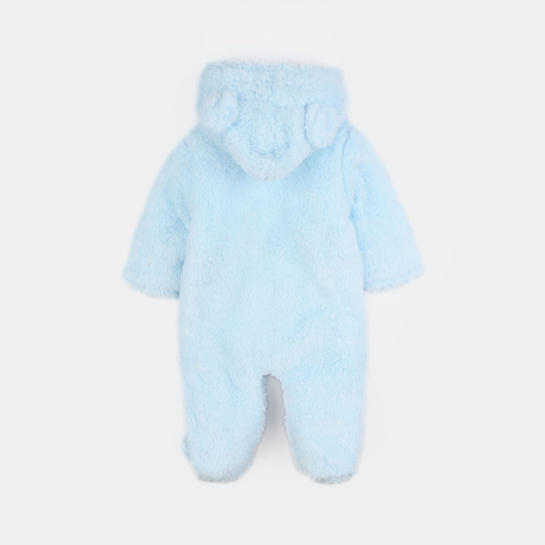 Infant Unisex Faux fur Romper-Blue