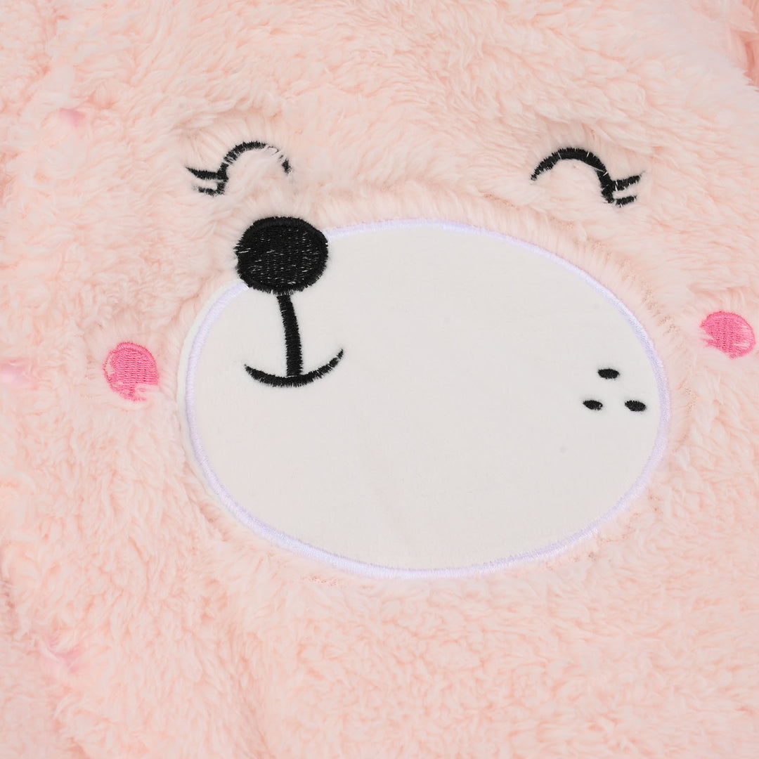 Infant Unisex Faux fur Romper-PINK