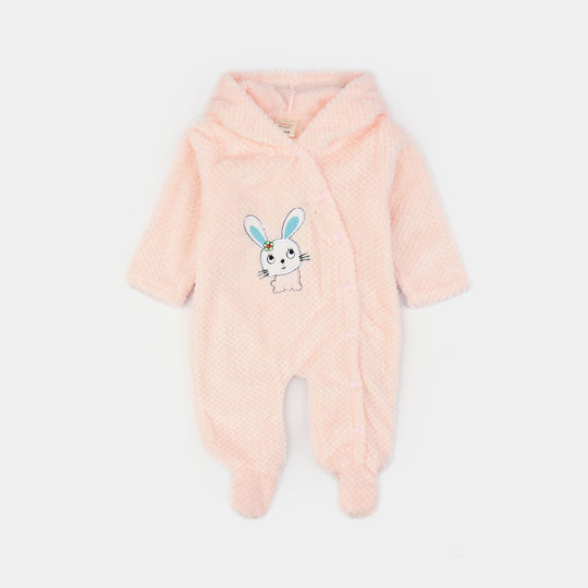 Infant Unisex Faux fur Romper-PINK