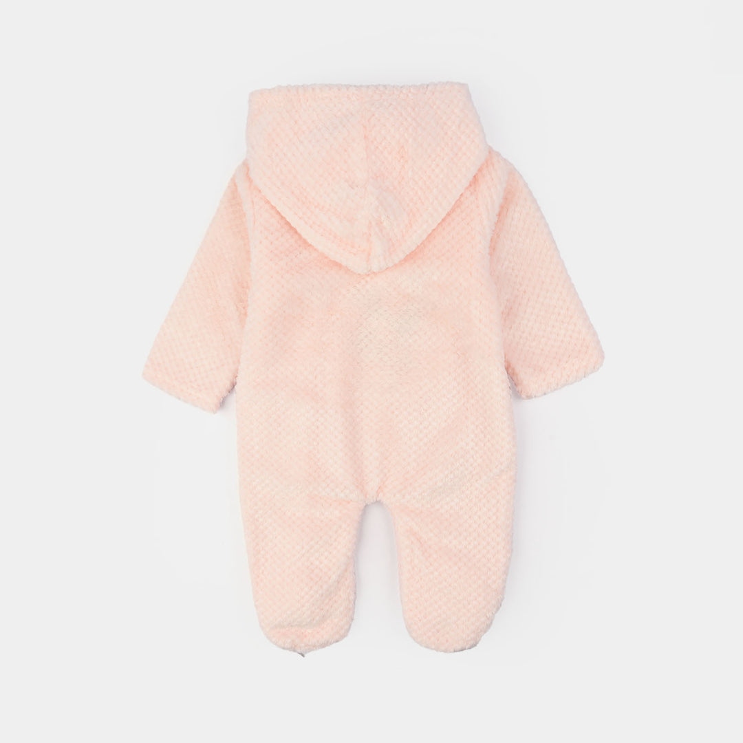 Infant Unisex Faux fur Romper-PINK