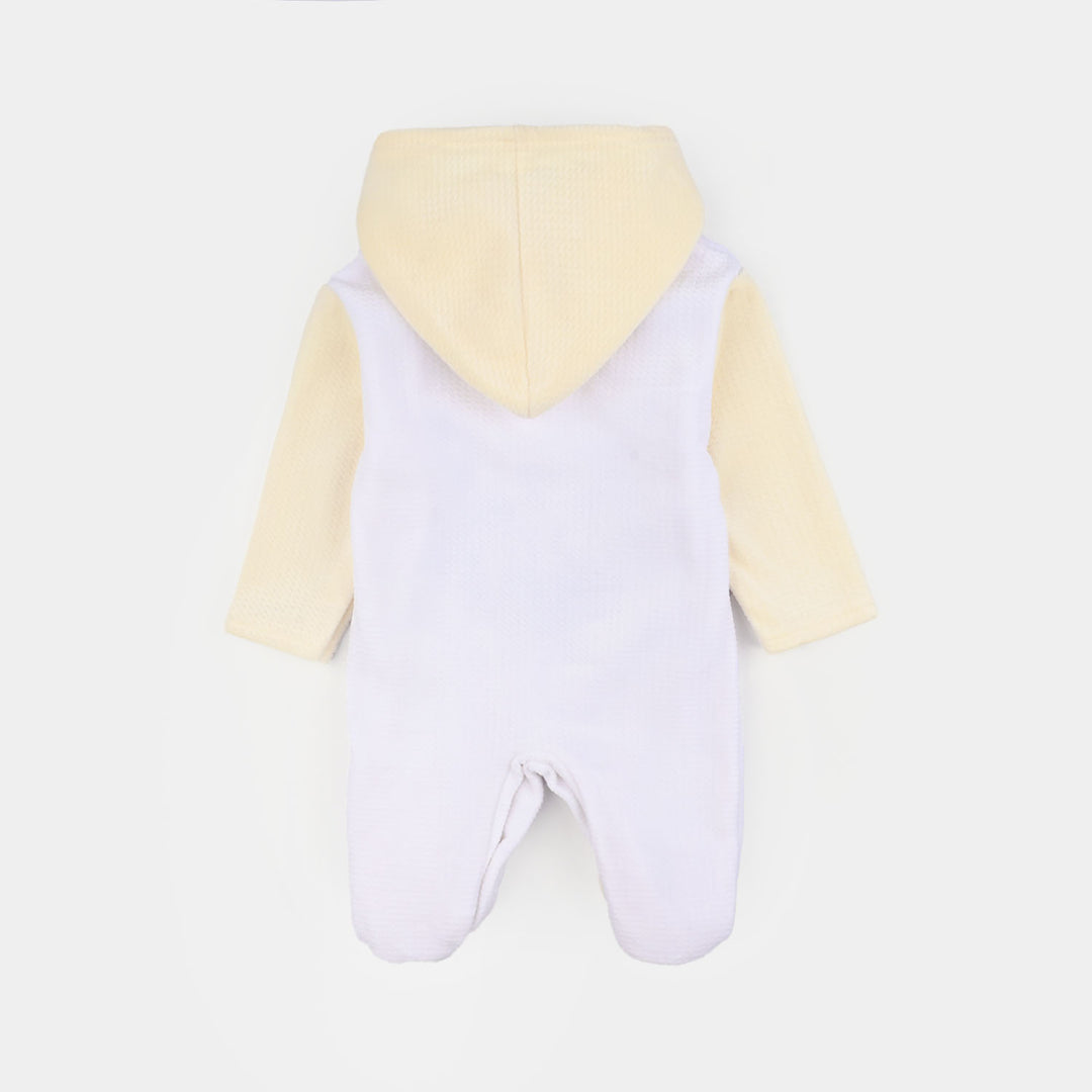 Infant Unisex Faux fur Romper-Beige