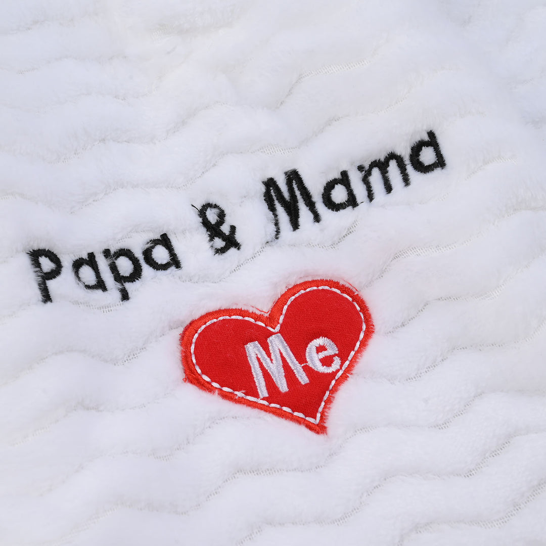 Infant Boys Faux fur 2 Pcs Suit -White