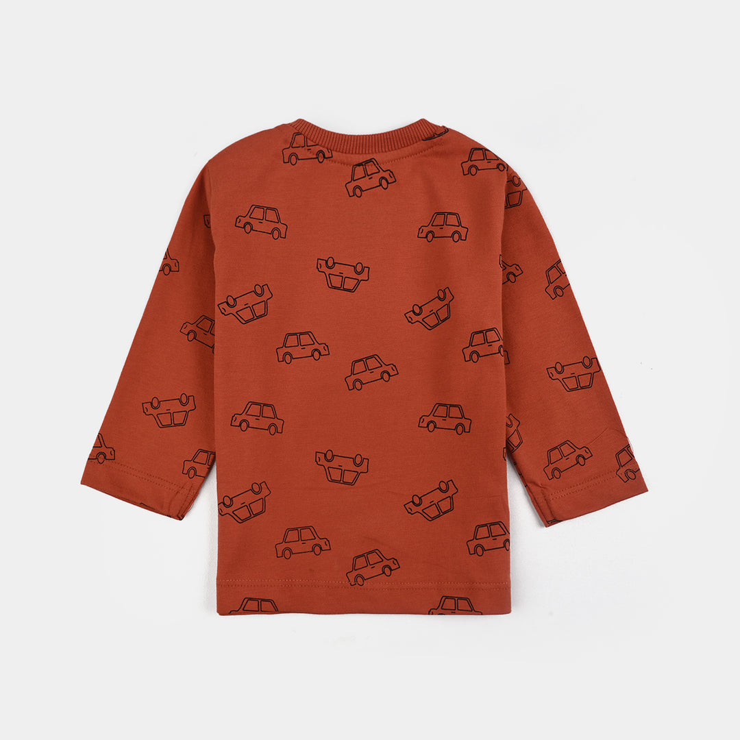 Infant Boys Poly Cotton Jersey Night Suit CARS-Burn.Ornge