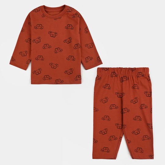 Infant Boys Poly Cotton Jersey Night Suit CARS-Burn.Ornge