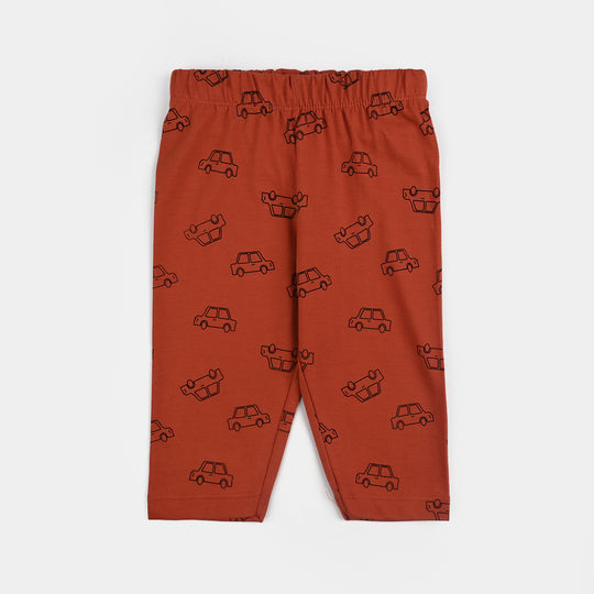 Infant Boys Poly Cotton Jersey Night Suit CARS-Burn.Ornge