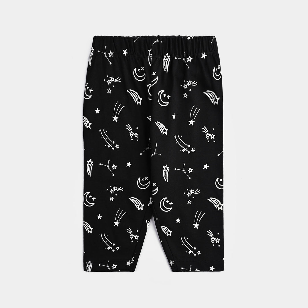 Infant Boys Poly Cotton Jersey Night Suit STARS-BLACK