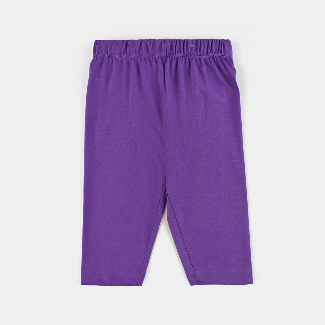 Infant Girls Poly Cotton Jersey Night Suit HAPPY DREAMS-Purple Heart
