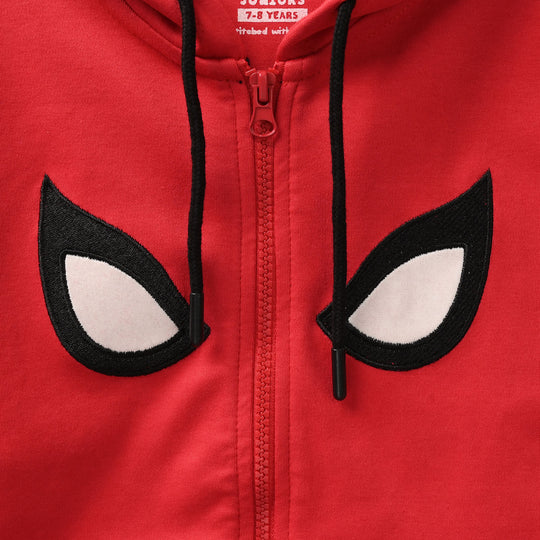 Boys Cotton Interlock Knitted Jacket-C.Red