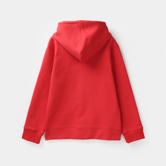 Boys Cotton Interlock Knitted Jacket-C.Red