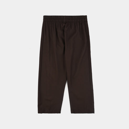 Boys Poly Viscose 3 Piece Suit (Earth Tone)-BROWN
