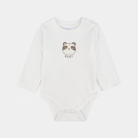 Infant Boys Cotton Interlock 3 PC Set-Brown/White/Yellow