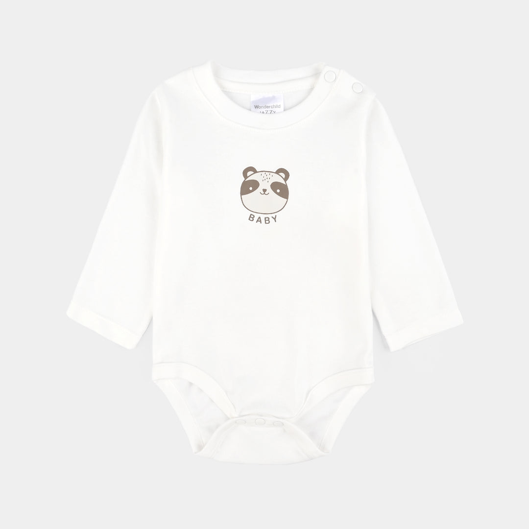 Infant Boys Cotton Interlock 3 PC Set-Brown/White/Yellow