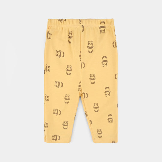 Infant Boys Cotton Interlock 3 PC Set-Brown/White/Yellow