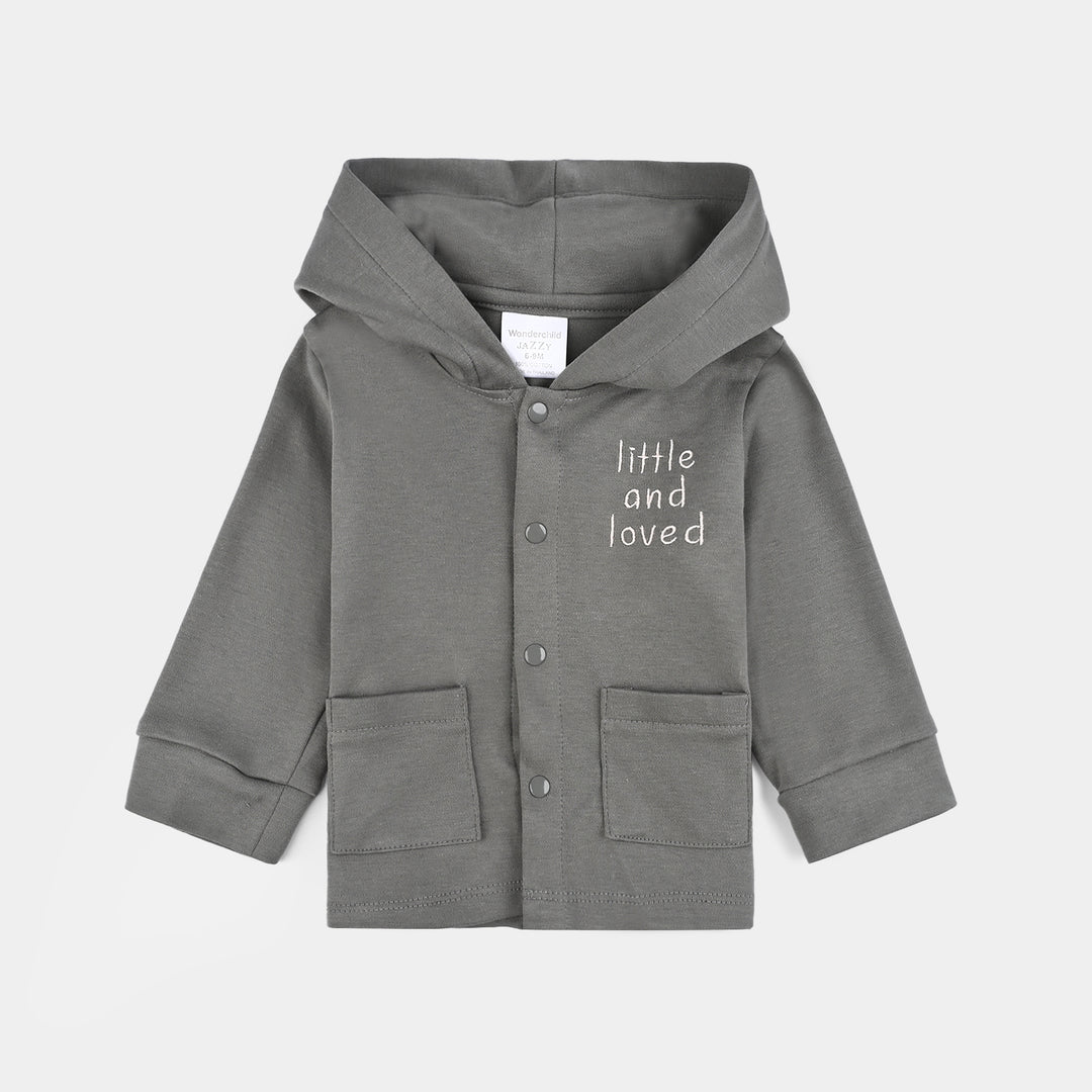 Infant Girls Cotton Interlock 3 PC Set-Grey/White/Pink