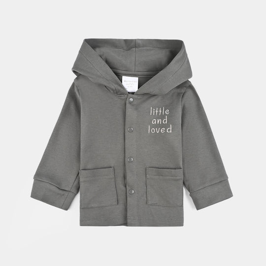 Infant Girls Cotton Interlock 3 PC Set-Grey/White/Pink