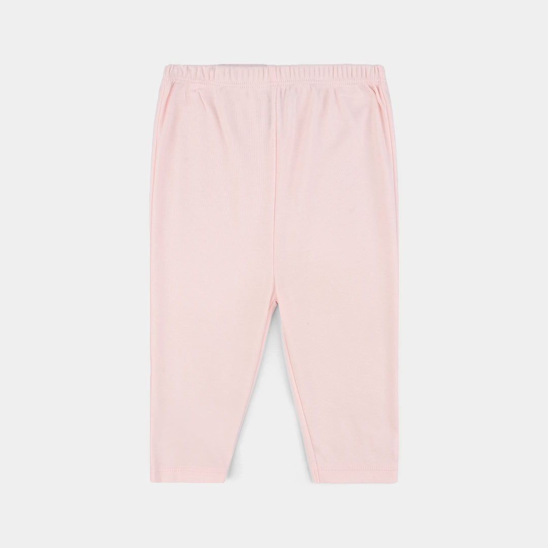 Infant Girls Cotton Interlock 3 PC Set-Grey/White/Pink