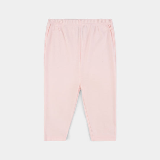 Infant Girls Cotton Interlock 3 PC Set-Grey/White/Pink