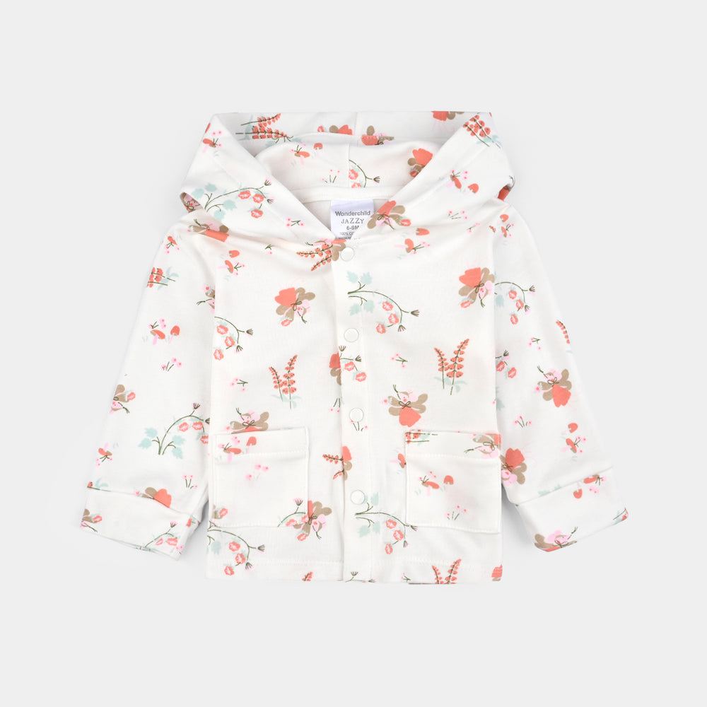 Infant Girls Cotton Interlock 3 PC Set-White/Green