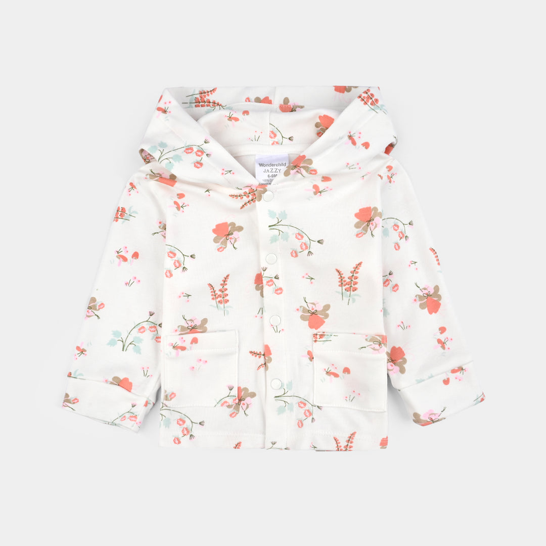 Infant Girls Cotton Interlock 3 PC Set-White/Green
