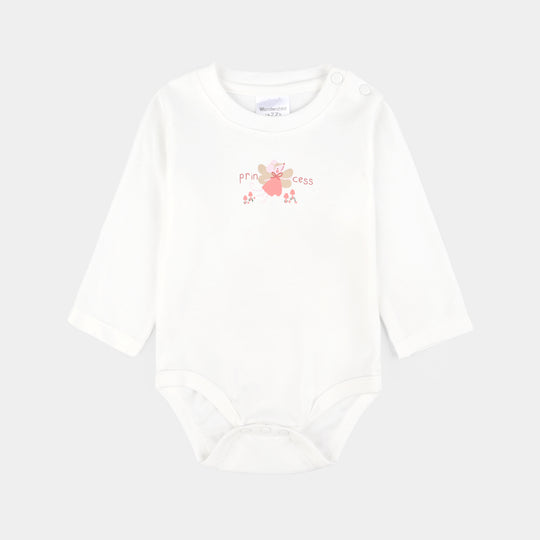 Infant Girls Cotton Interlock 3 PC Set-White/Green