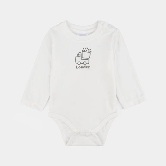 Infant Boys Cotton Interlock 3 PC Set-Blue/White/Beige