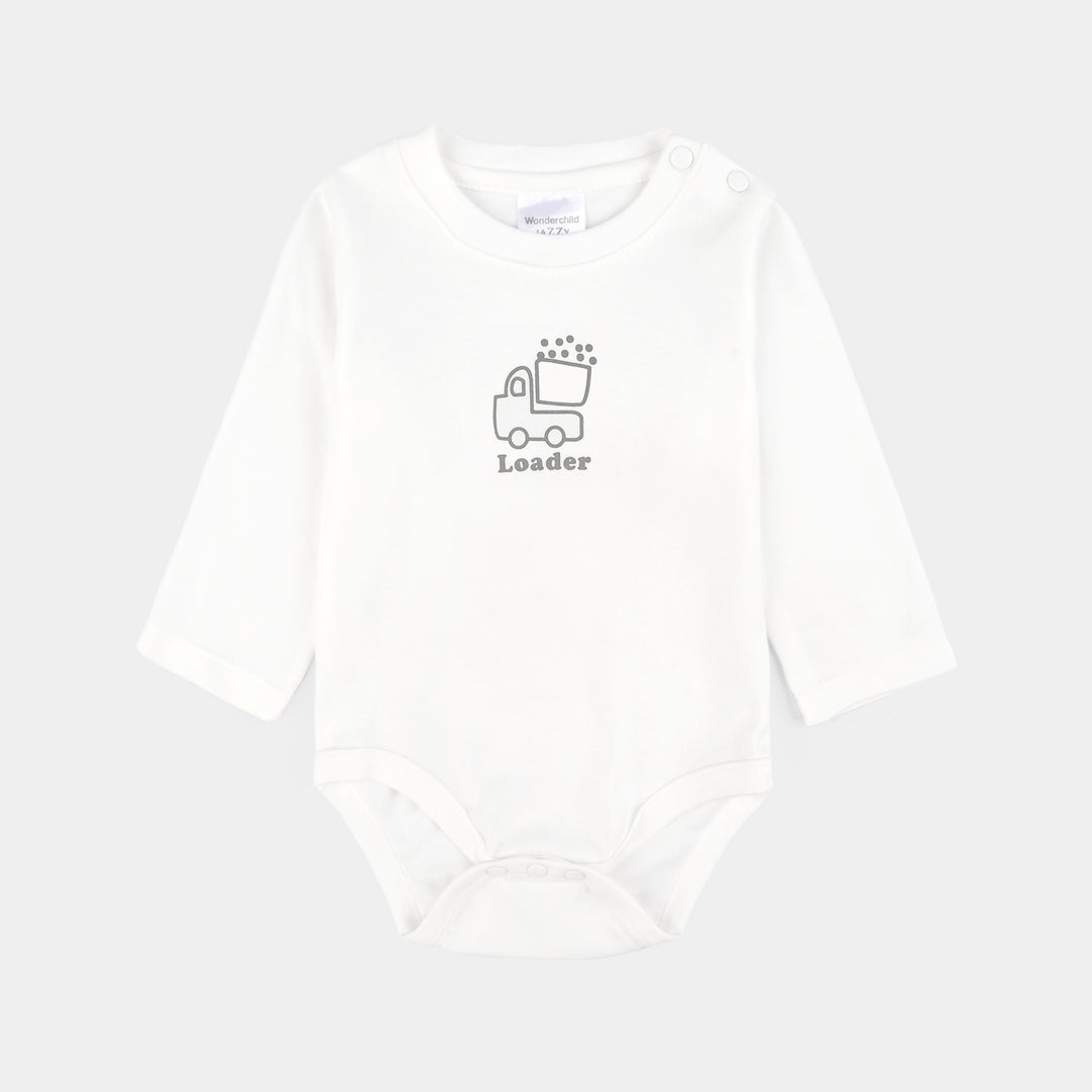 Infant Boys Cotton Interlock 3 PC Set-Blue/White/Beige