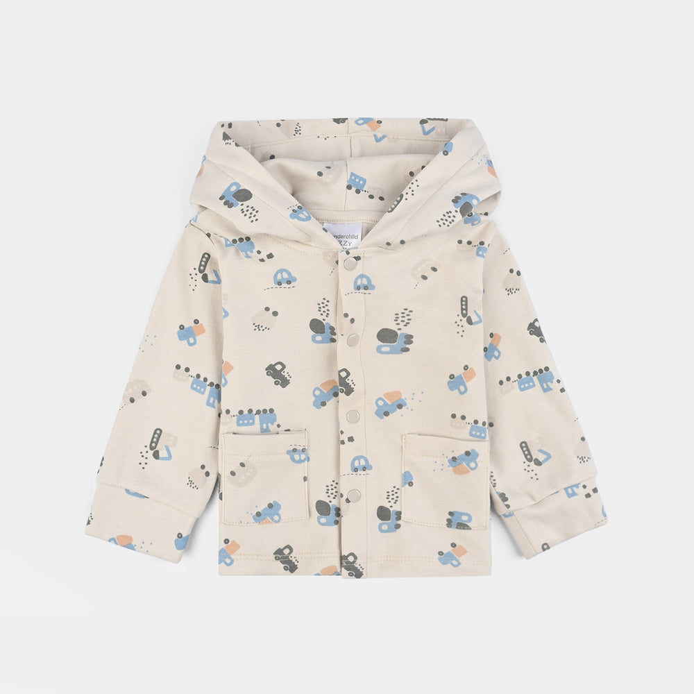 Infant Boys Cotton Interlock 3 PC Set-Pink/White/Beige