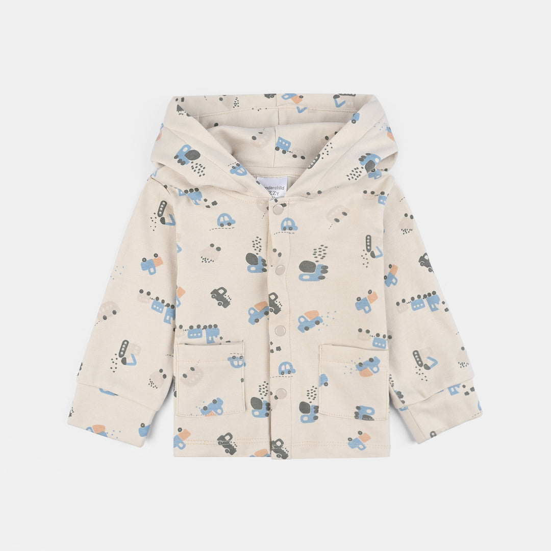 Infant Boys Cotton Interlock 3 PC Set-Pink/White/Beige