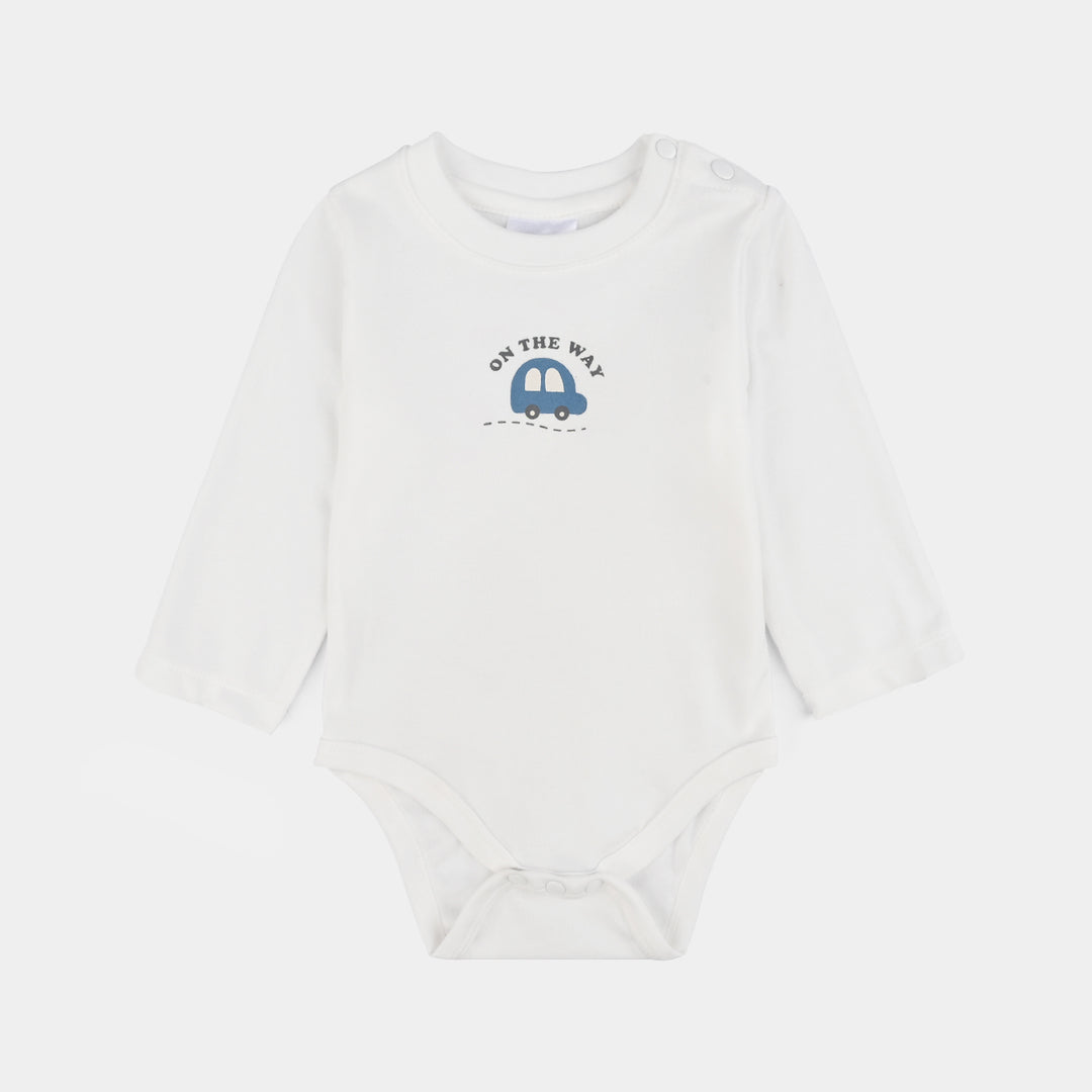 Infant Boys Cotton Interlock 3 PC Set-Pink/White/Beige