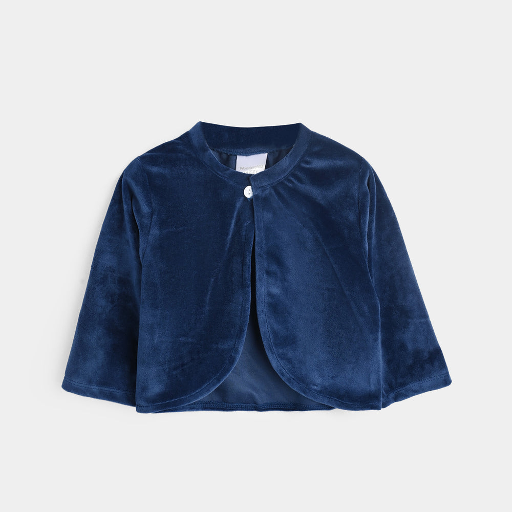 Infant Girls Cotton Interlock Fancy Suit 281-017 E-C-Navy.Red