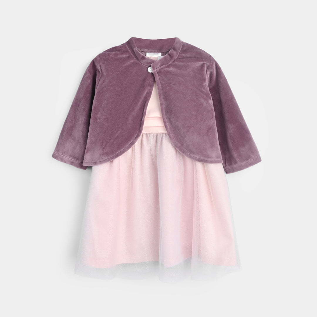 Infant Girls Cotton Interlock Fancy Suit 281-018 E-C-Purple