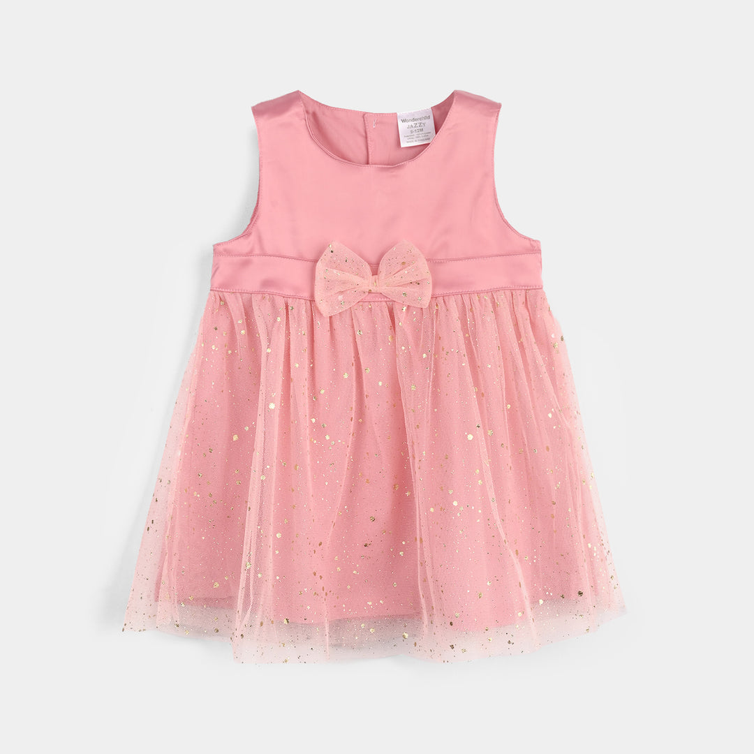 Infant Girls Cotton Interlock Fancy Suit 281-016 E-C-Pink.Brn