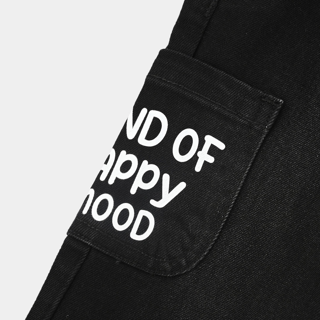 Infant Boys Denim Stretch Pant Kind Of Happiness Mood-BLACK
