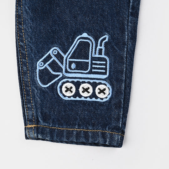 Infant Boys Denim Stretch Pant Lets Dig-DARK BLUE
