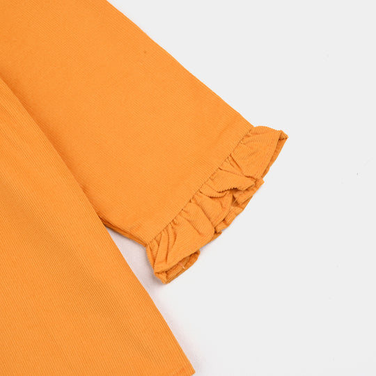 Girls Poly Jersey Casual Top Dahlia-Yellow