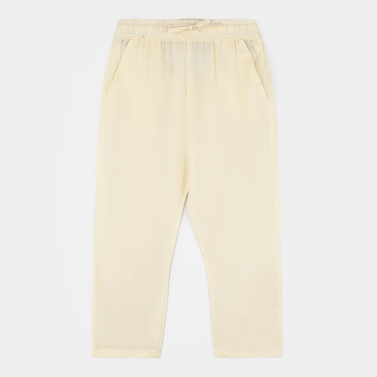 Boys Poly Viscose Pajama-Off White