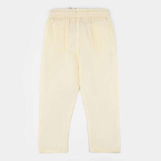 Boys Poly Viscose Pajama-Off White