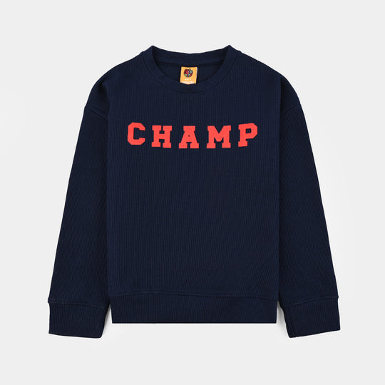 Boys Thermal Sweatshirt Champ-NAVY