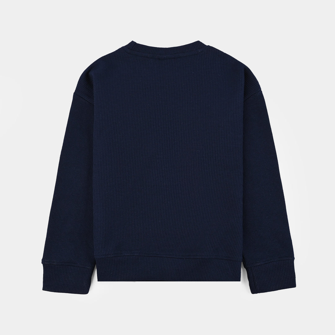 Boys Thermal Sweatshirt Champ-NAVY