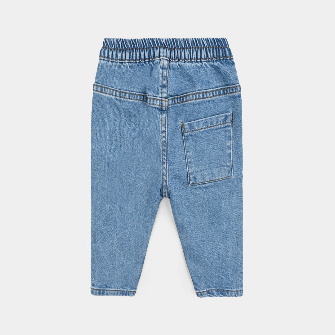 Infant Boys Denim Stretch Pant Cut & Sew-LT.Blue