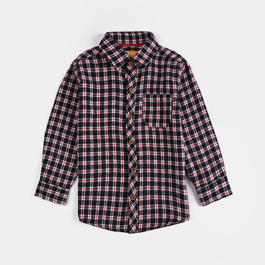 Boys Flannel Shirt (Dark Mode)